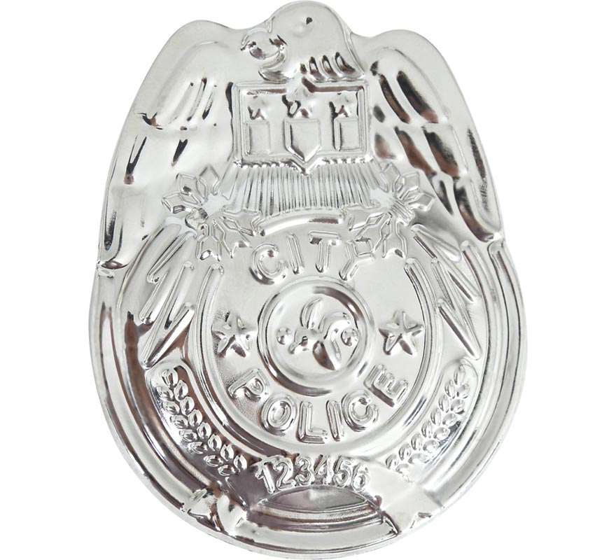 Placa Policía de Metal de 7 cm-B