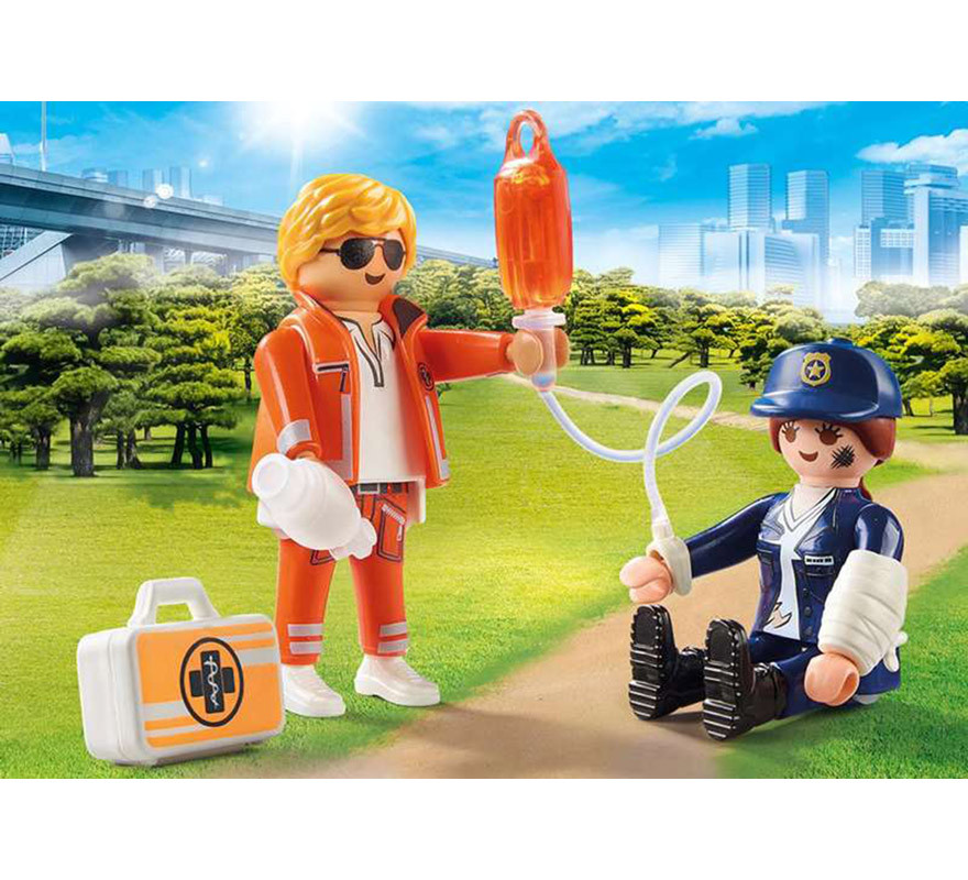 Playmobil Duo Pack Doctor y Policía-B