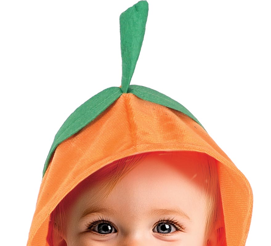 Poncho de abóbora para bebê-B