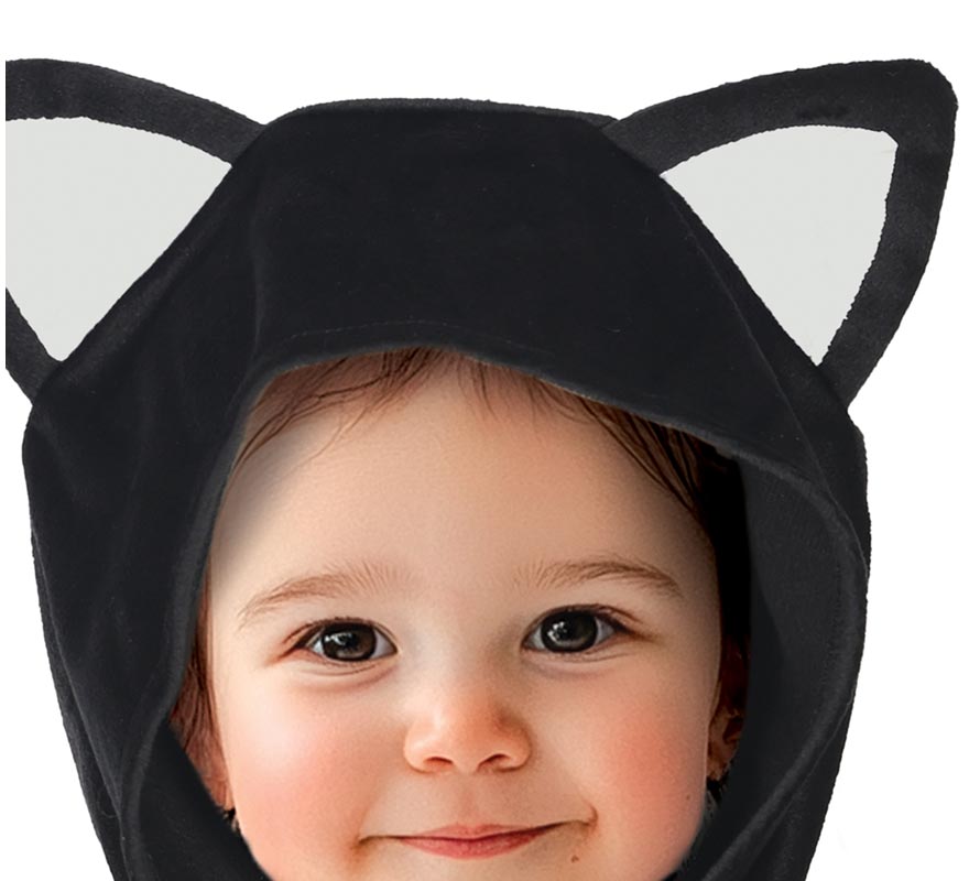 Poncho de gato fofo para bebê-B