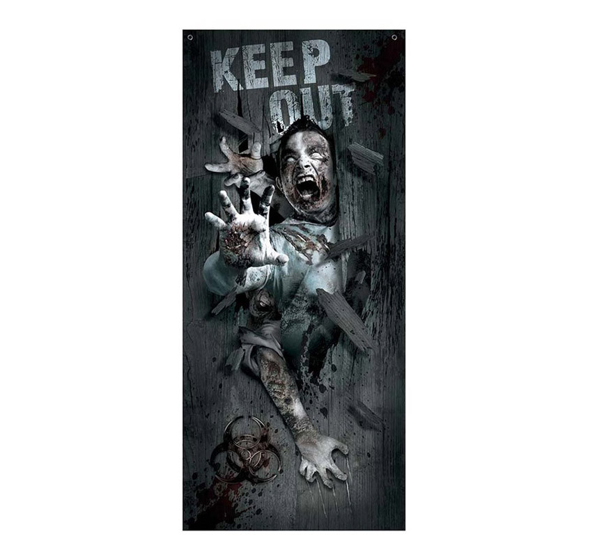 Porta decorativa per l'attacco degli zombi 80 x 180 cm-B