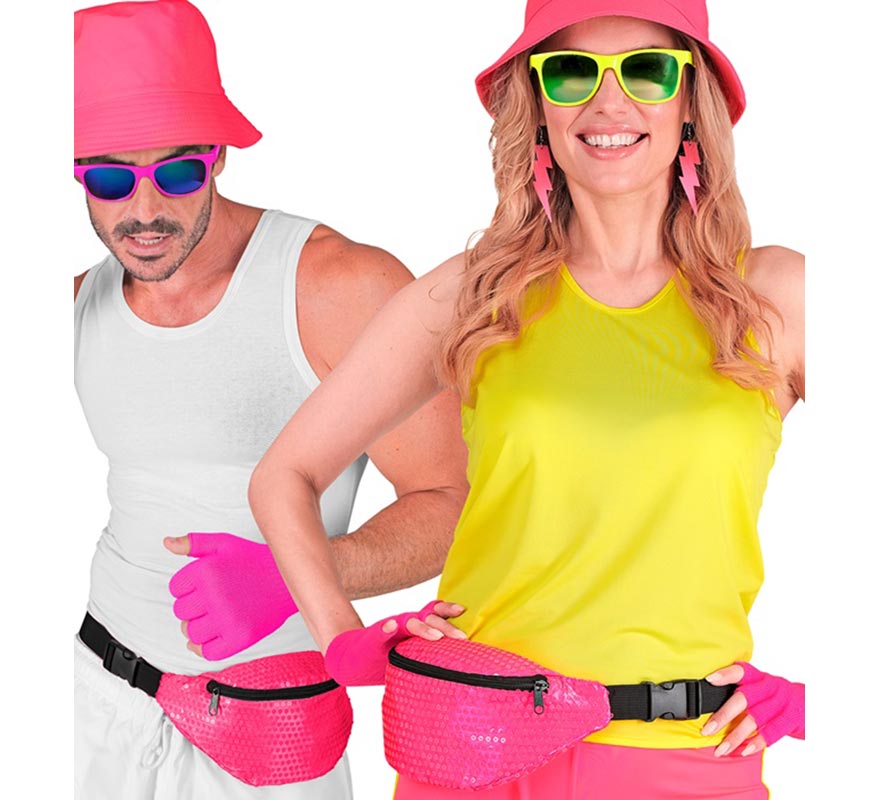 Sequin fanny pack in various neon colors-B