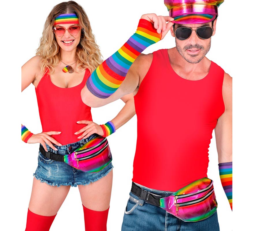 Rainbow Metallic Holographic Waist Bag-B