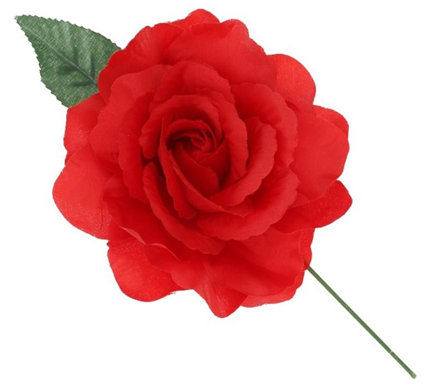 Rosa de Sevillana o Chulapa con varilla de 15 cm en varios colores-B