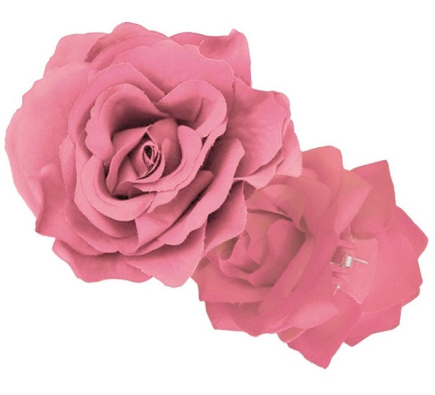 9 cm sevillanische oder Chulapa-Rose mit Clip in verschiedenen Farben-B