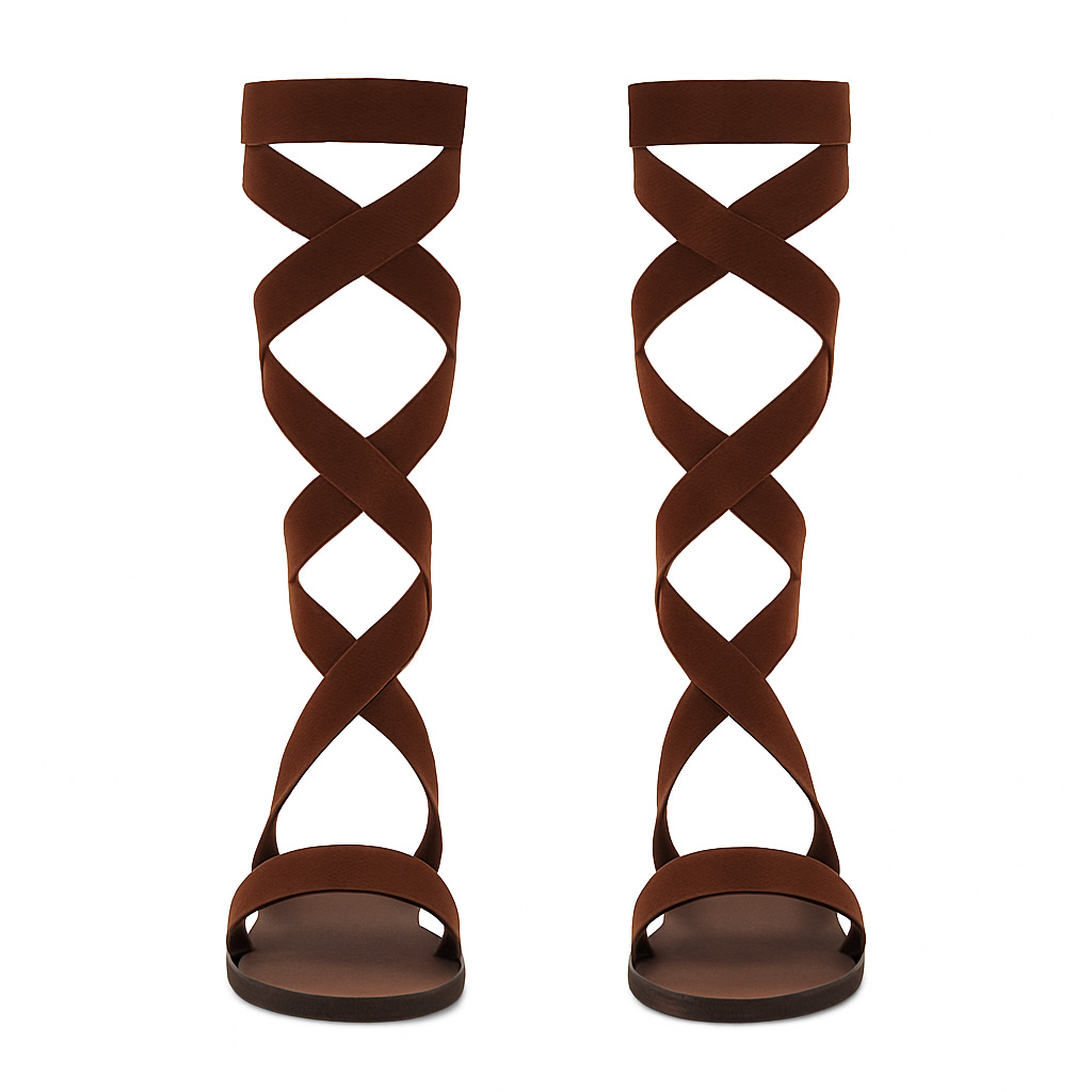 Braune römische Sandalen-B