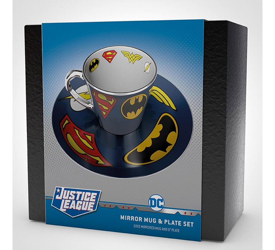 Conjunto de xícara de café e pires de luxo DC Comics-B
