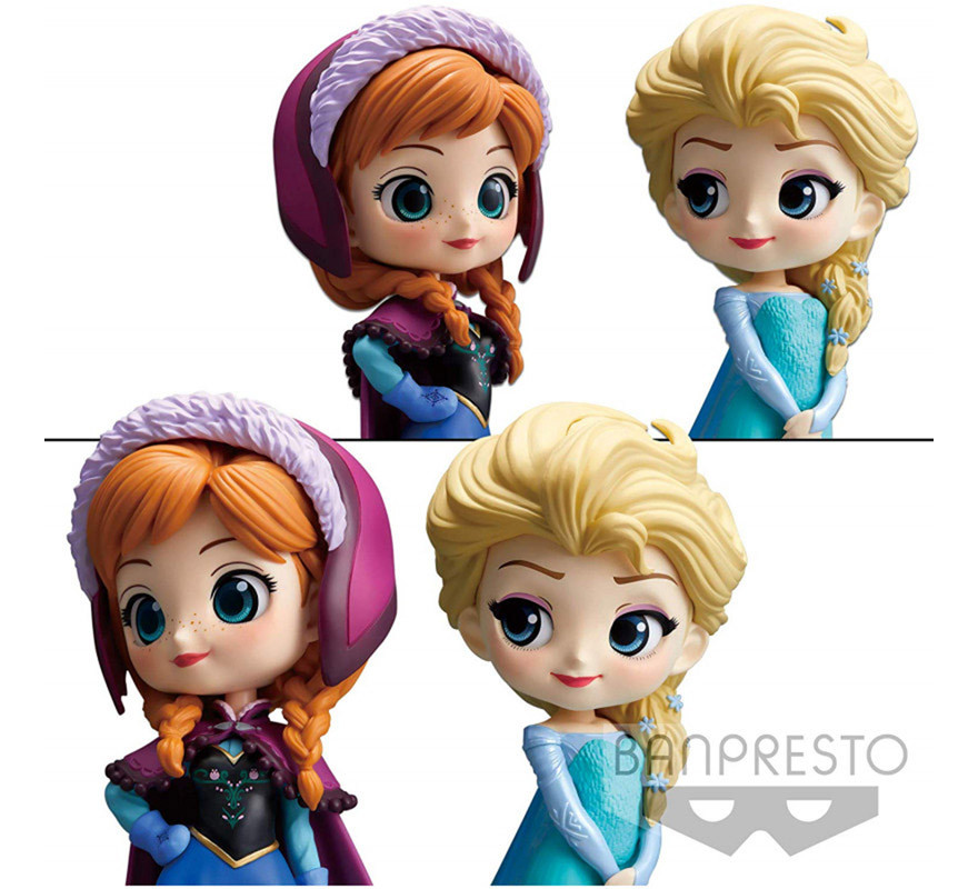 Set figuras Anna & Elsa Disney Banpresto Q Posket 10 cm-B