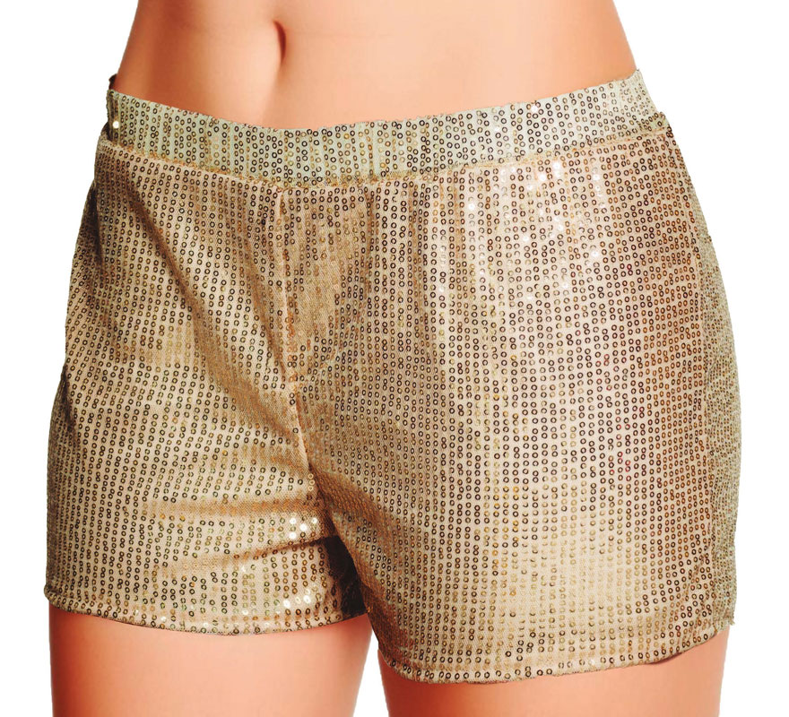 Shorts com lantejoulas em várias cores tamanho L para mulher-B Shorts com lantejoulas em várias cores tamanho L para mulher-B