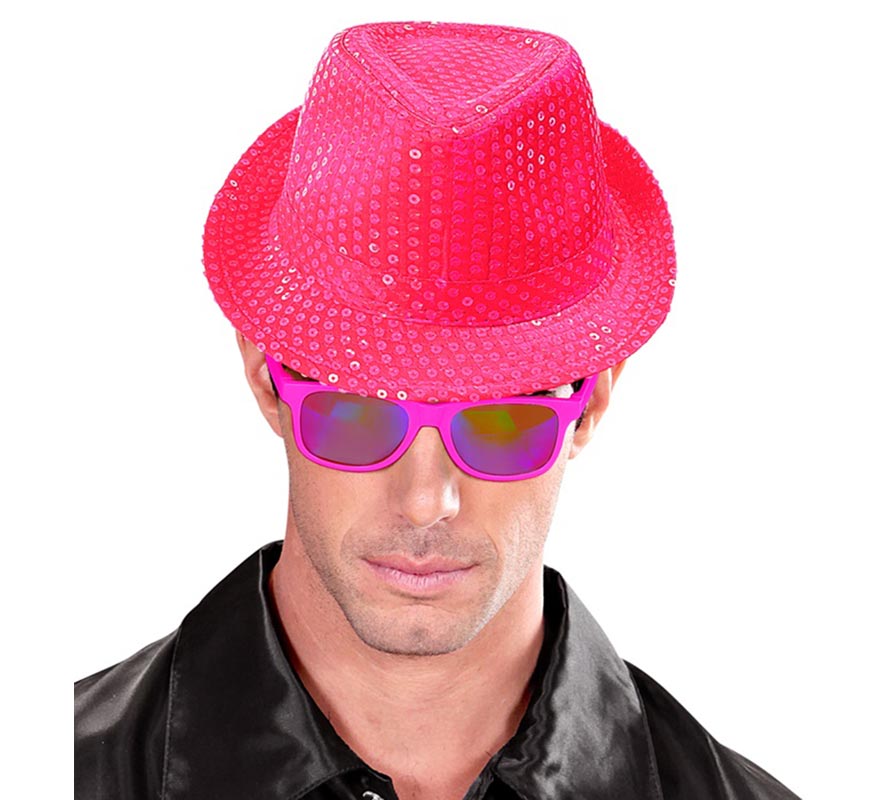 Sequin hat in various neon colors-B