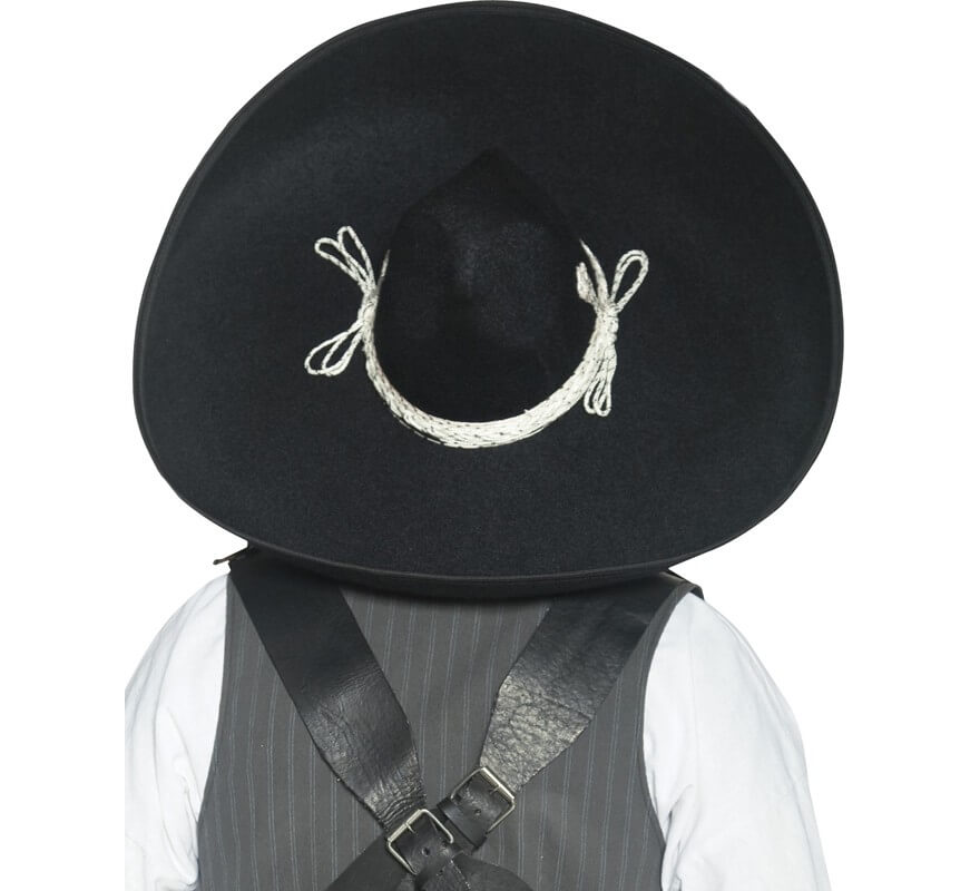 Sombrero de Bandido Mexicano negro-B