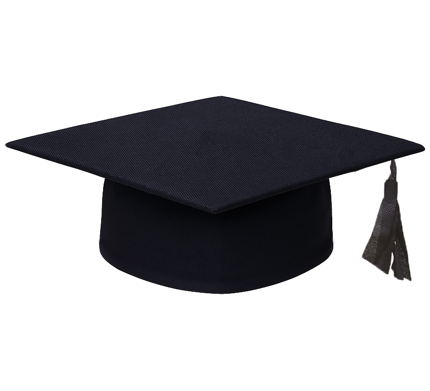 Cappello o biretta per laureati o laureandi in tessuto per bambini 52 cm-B