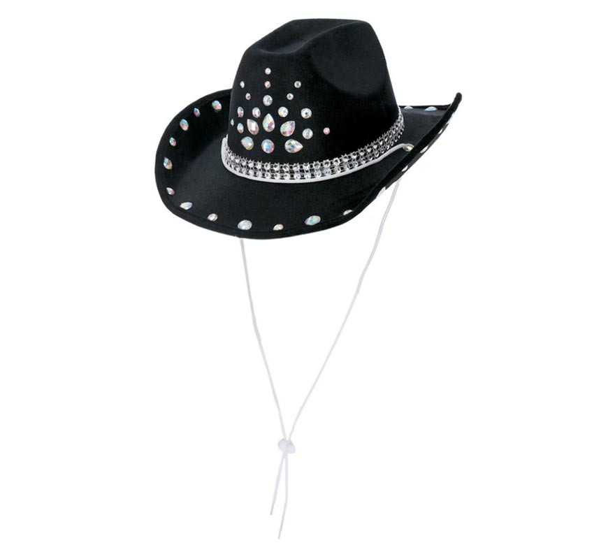 Cappello da cowboy per adulti con diamanti imitazione in vari colori-B
