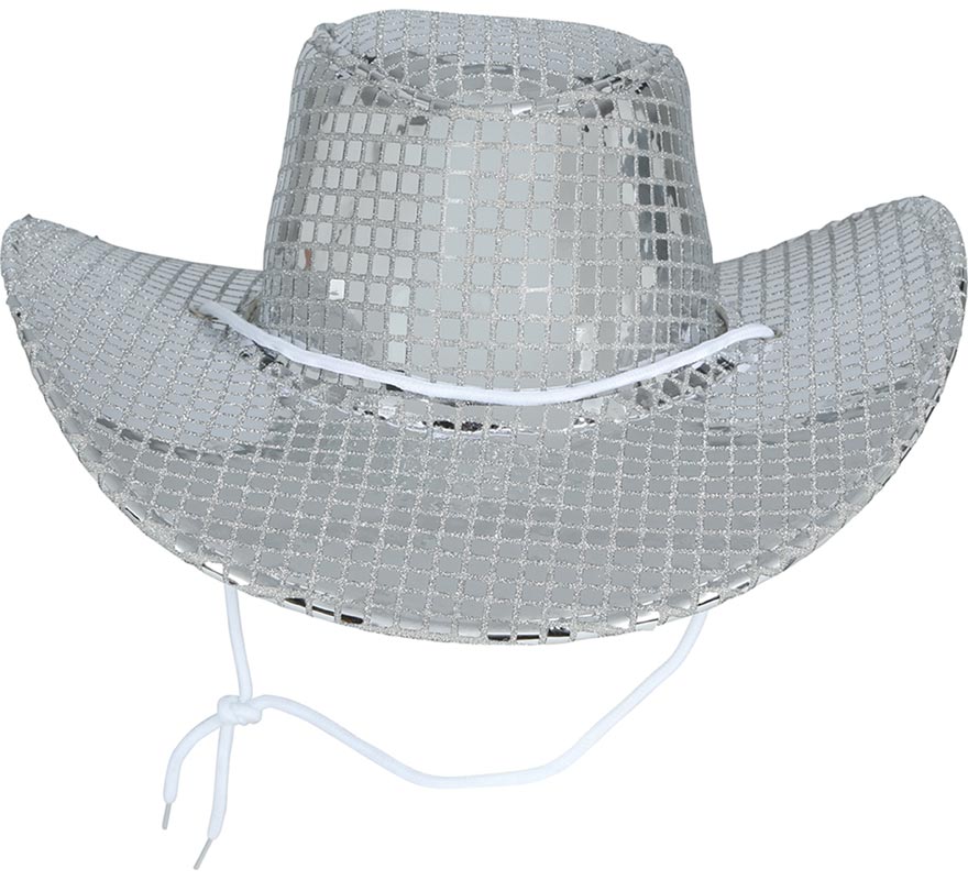 Sombrero Vaquero plateado para adultos-B