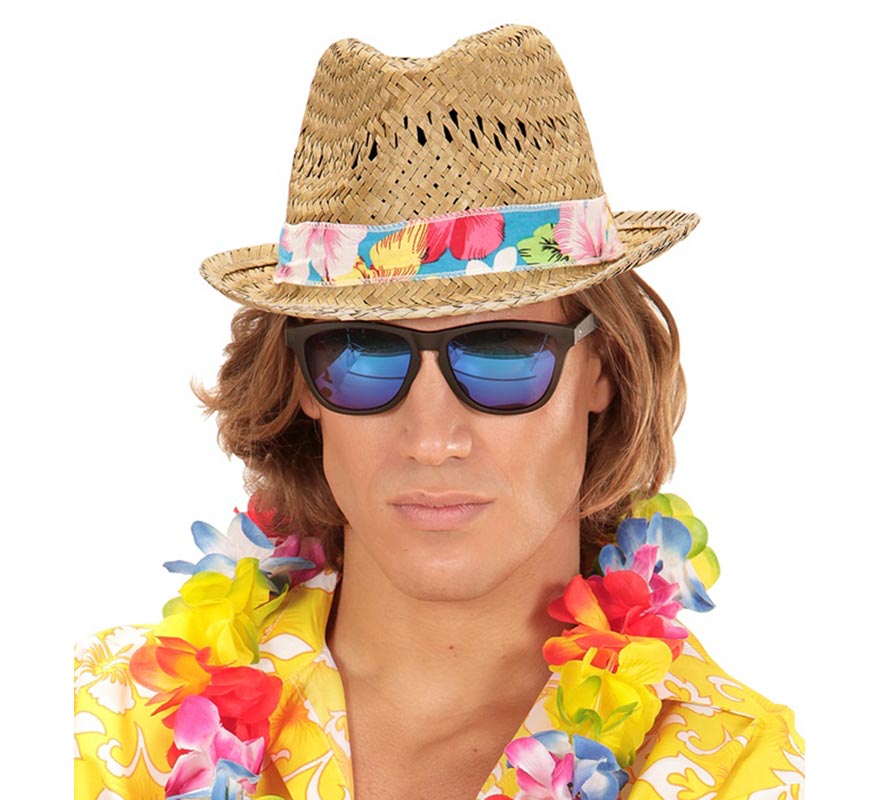 Summer Hat with Flower Headband for Adults-B