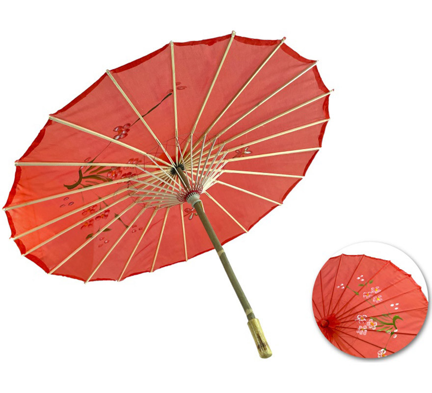 Chinesischer Blumenschirm 85x52 cm in verschiedenen Farben-B