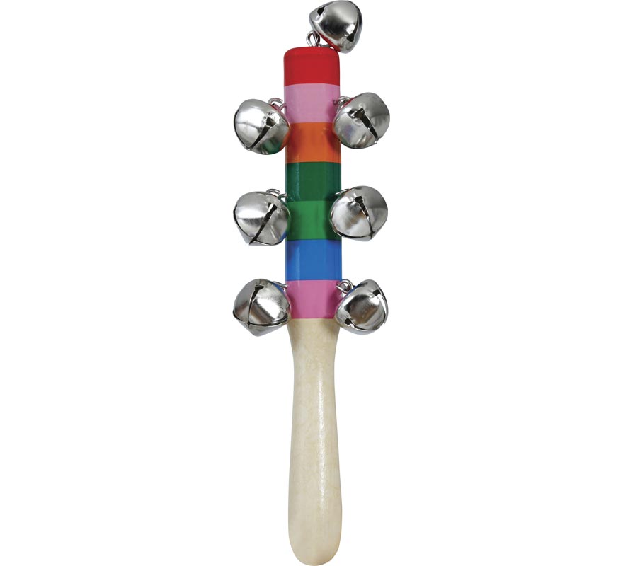 Sonajero Cascabeles de Madera de 20 cm-B