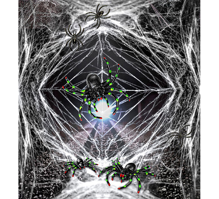 50g Teia de Aranha com 3 Aranhas-B