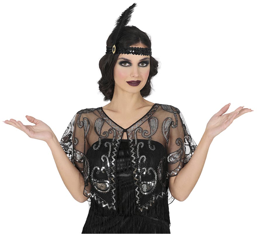 Top Charleston Transparente con Lentejuelas para mujer-B