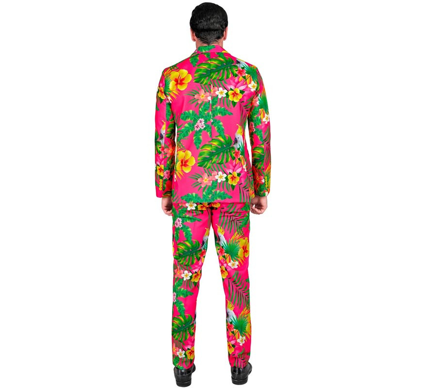 Funny Tropical Fuchsia Party Suit for Men-B