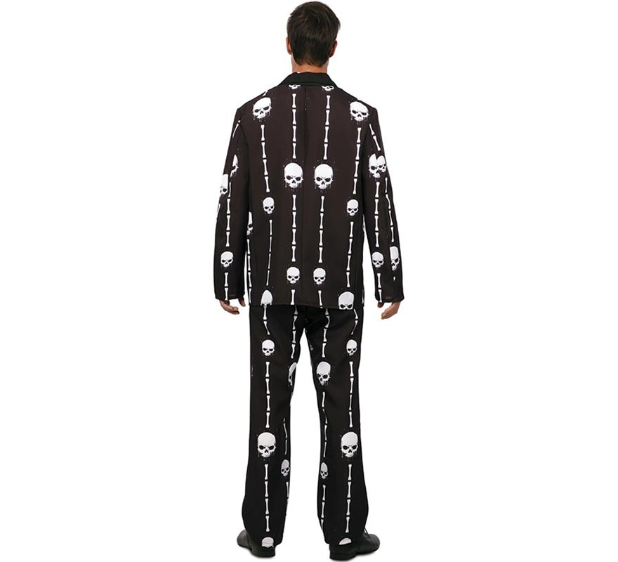 Traje Divertido negro Calaveras y Huesos para hombre-B