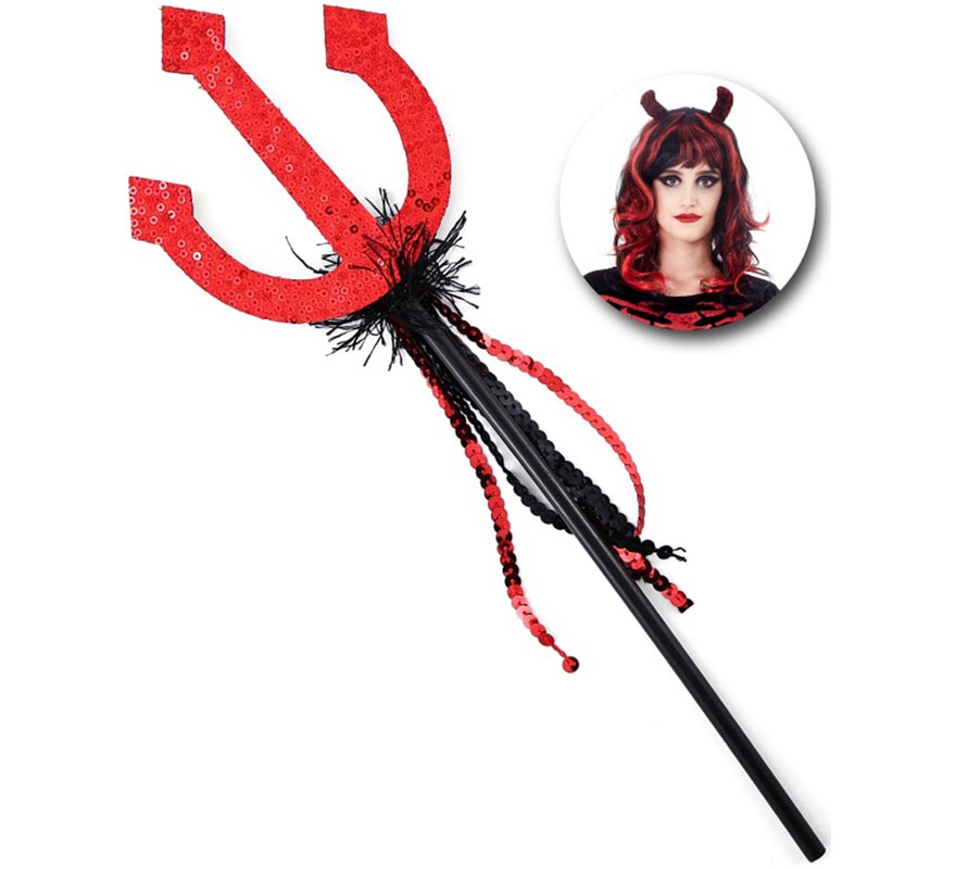 Red Trident Sequin 39cm-B