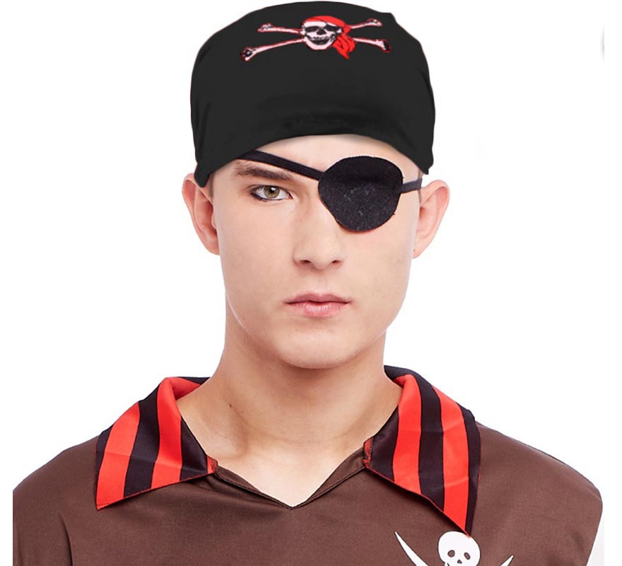 Adult Pirate Skull Turban in assorted colors-B