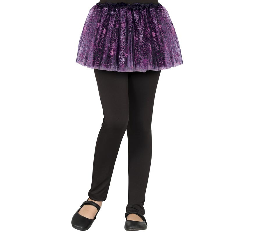 Black Tutu with Lilac Spiders for Children 30 cm-B