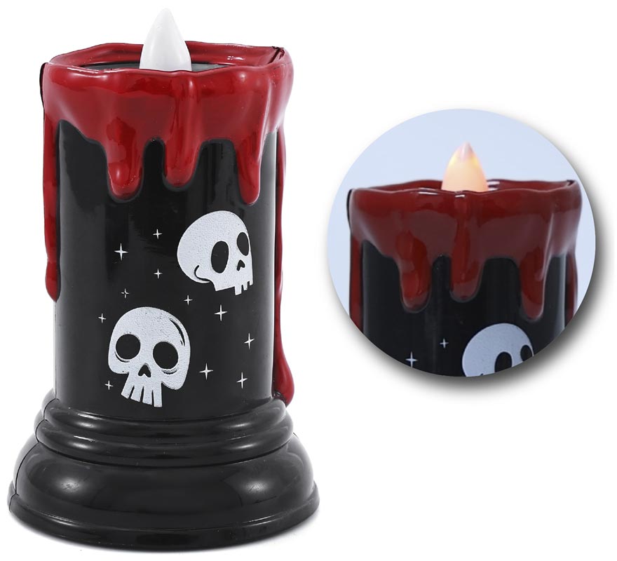 Skull Candle with Light and Music-B