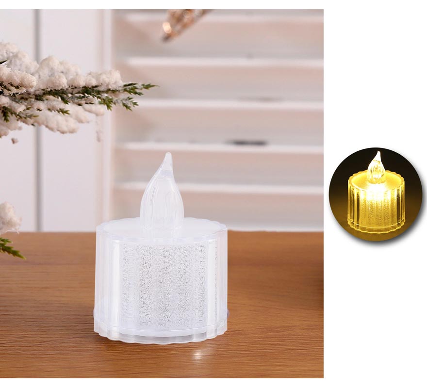 Vela de chá Fato branca de 5 cm-B