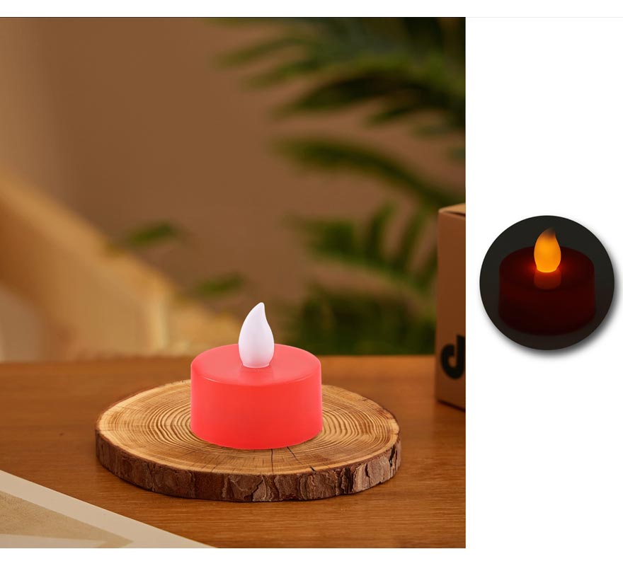 Vela de chá vermelha de 4 cm-B