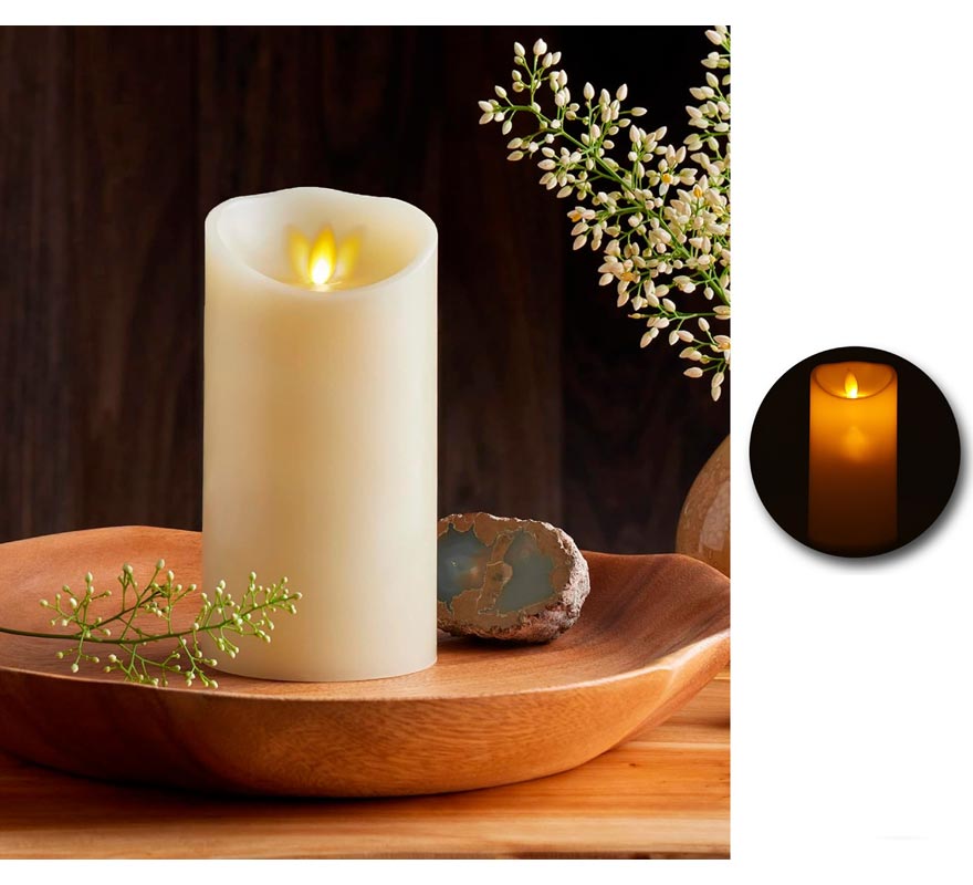 Vela oscilante branca de 15 cm-B