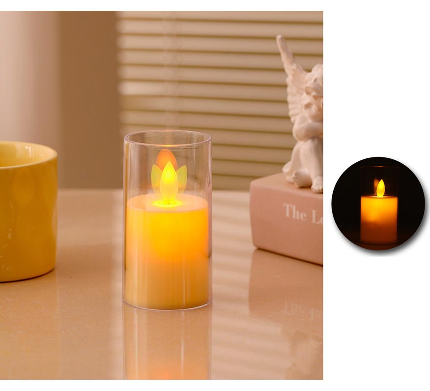 Vela oscilante 10cm sombra branca-B