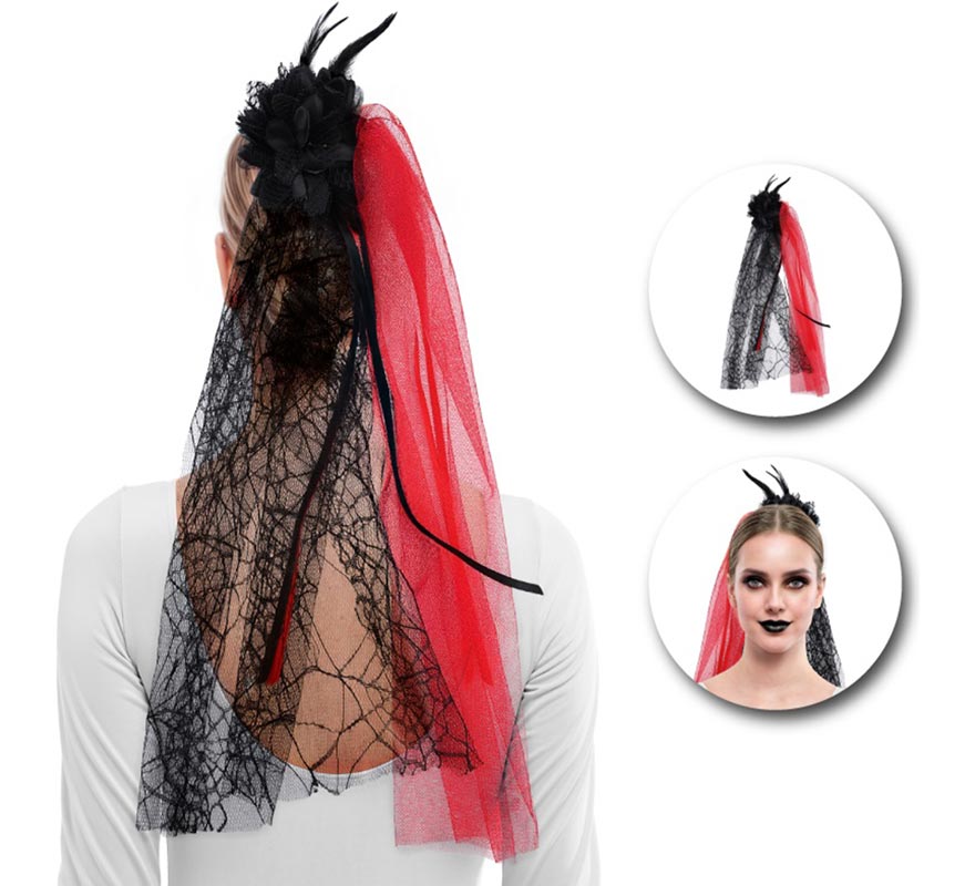 Velo Bicolor con Pinza-B