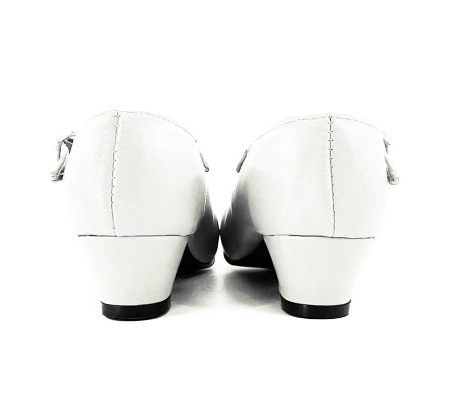 Sapato Sevillana com calcanhar Branco nos tamanhos 22 a 41-B