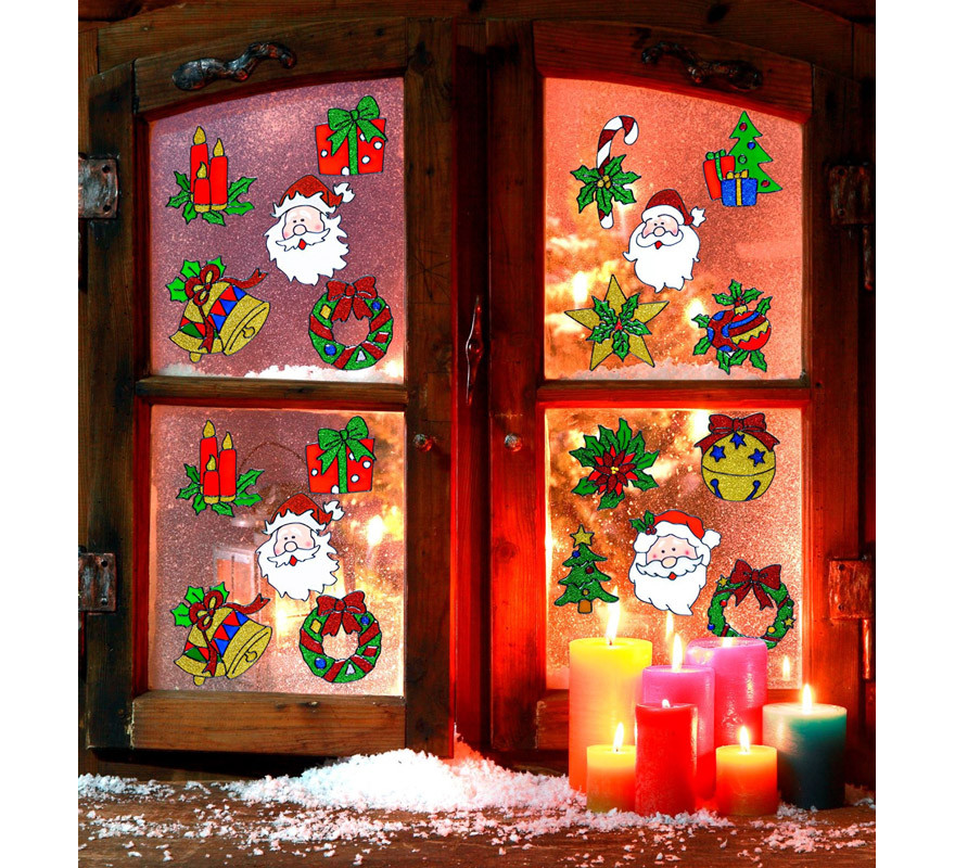 GENNISSY Federe Natalizie 4 Pezzi 45x45 Cm Con Babbo Natale - Cotone E Lino, Stampe Vivaci, Lavabili