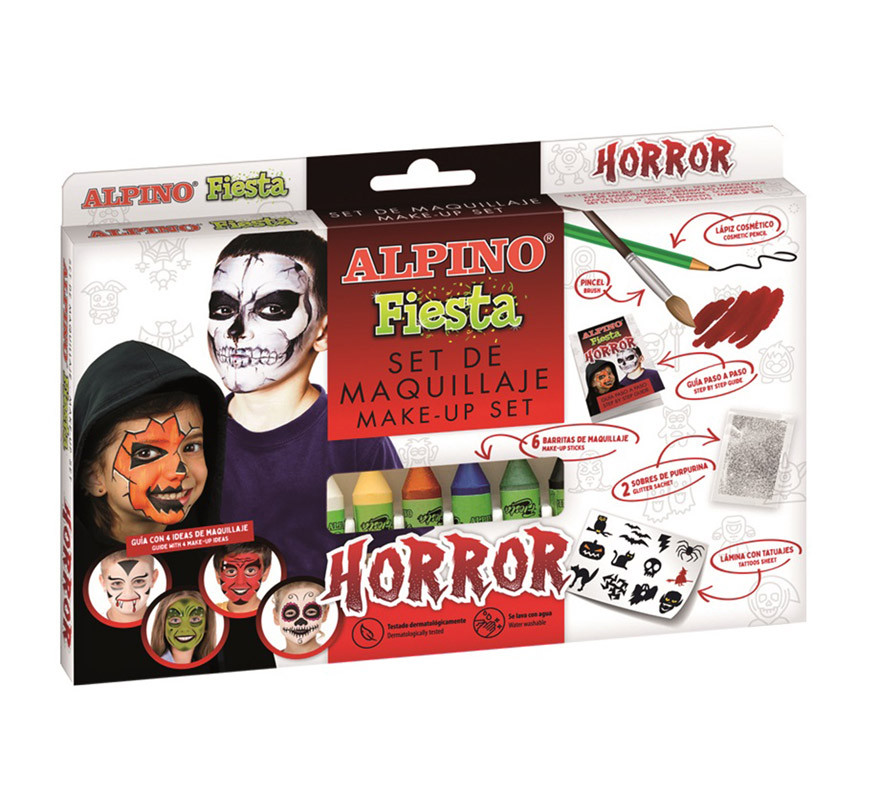 Conjunto de maquiagem Horror Fiesta em cores sortidas de 6 unidades de 5 gramas