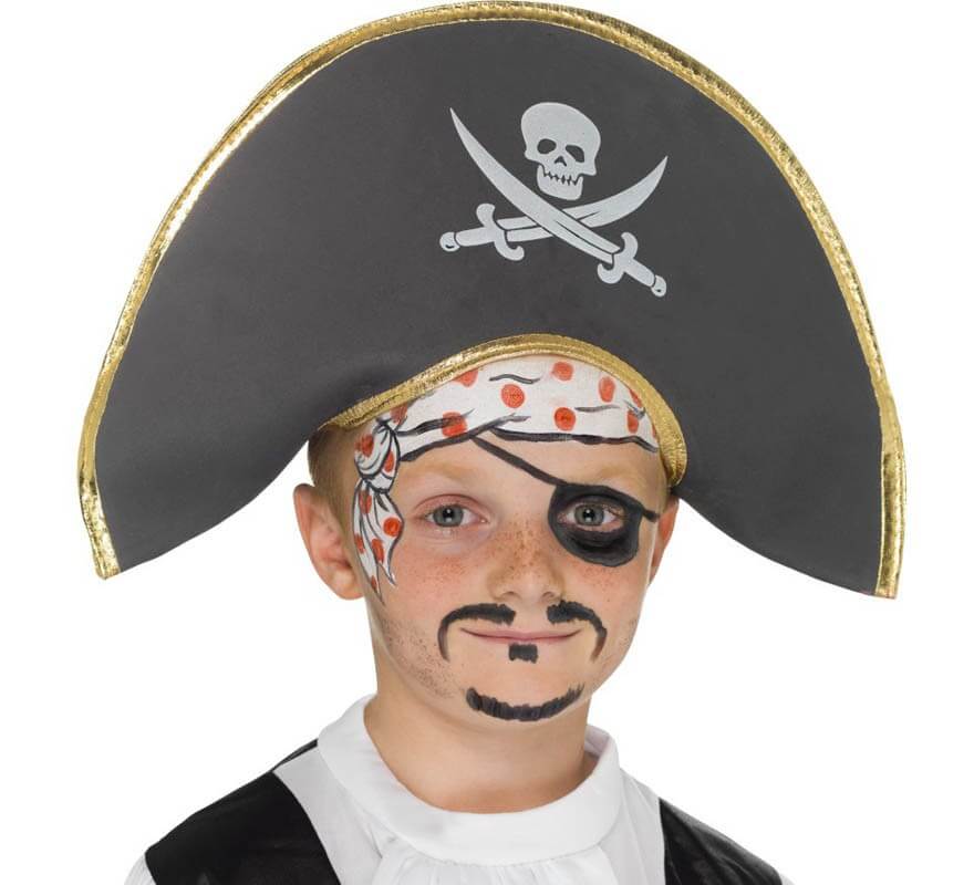 Sombrero Capitán Pirata Infantil con Calavera