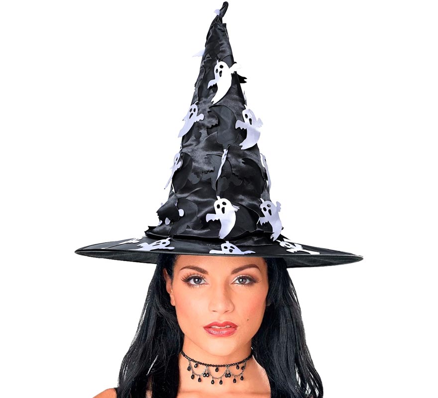 Witch Hat with Hanging Ghost
