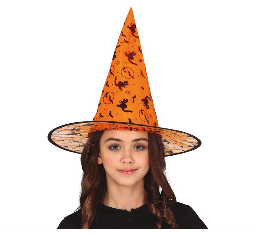 Children's Orange Witch Hat