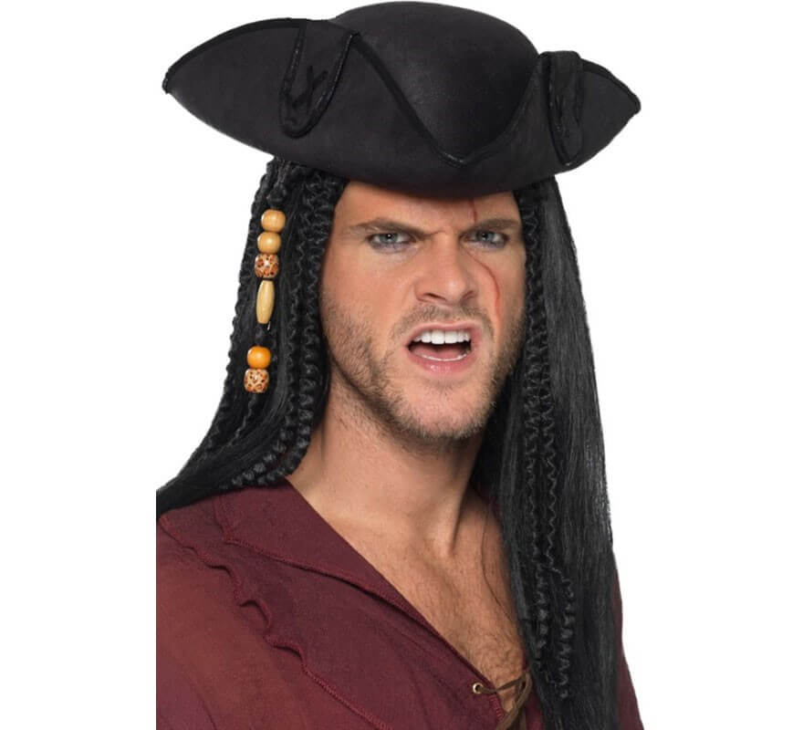 Comprar Pañuelo pirata marrón con rastas Adulto Sombreros y complem
