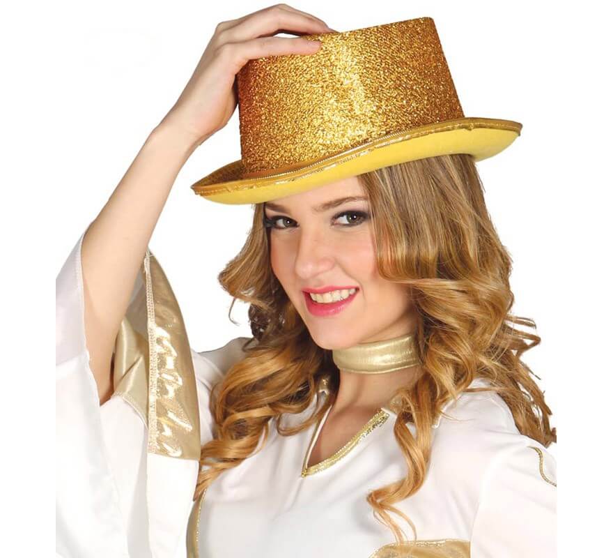 Sombrero de copa dorada Brillante