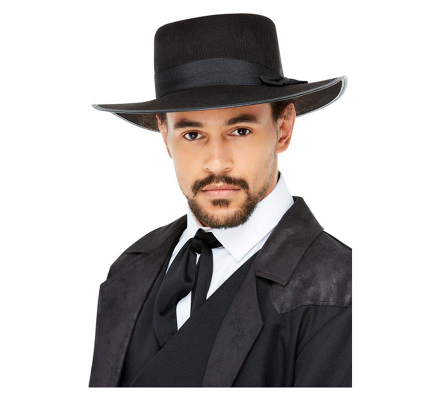 Sombrero de Gángster los años 20, Negro Borde interior elástico