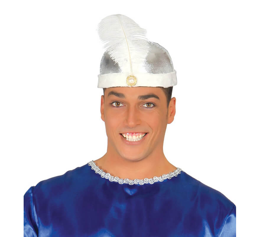Sombrero de Marajá o Paje Real de color plata