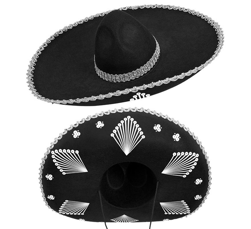 Sombrero de Mariachi Mexicano negro adulto