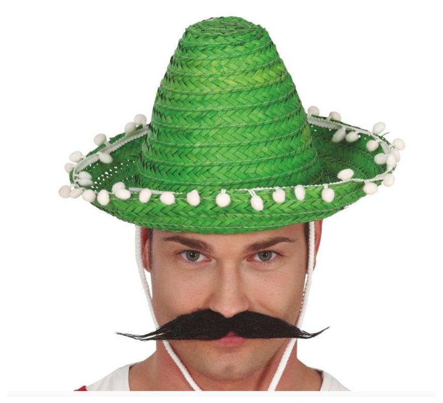 Mexican Hat with Tassels in various colors of 33 cm
