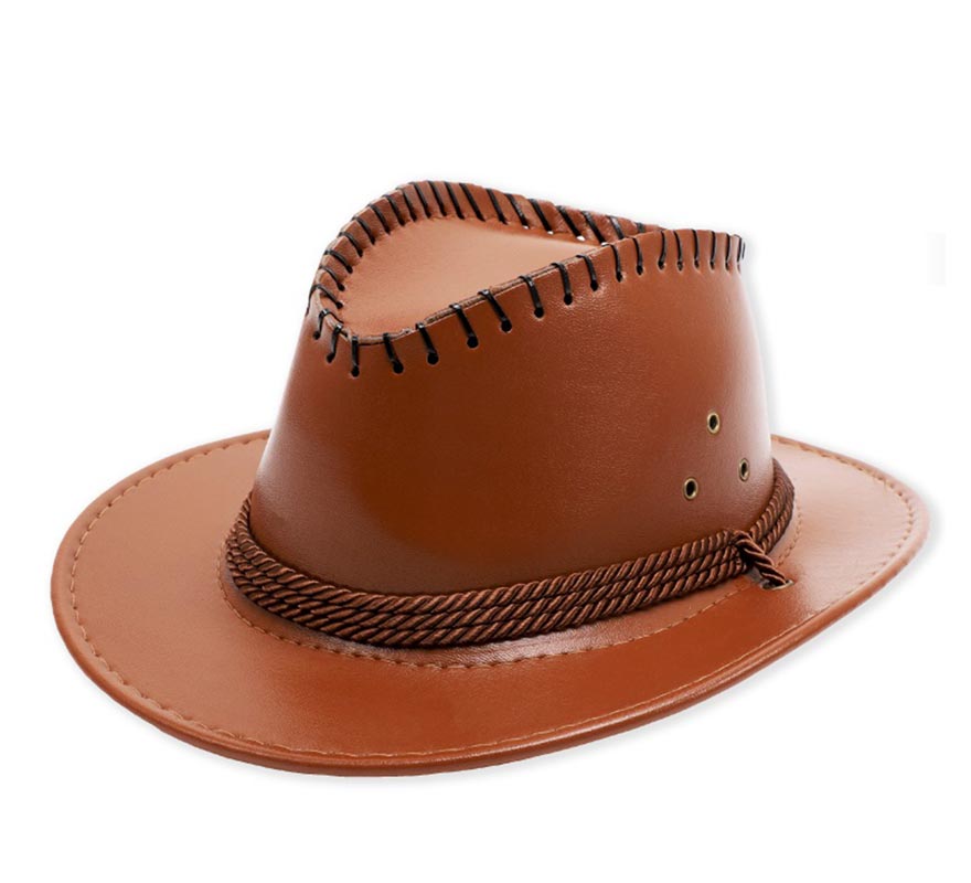 Chapéu de Cowboy com Corda em diversas cores de couro infantil