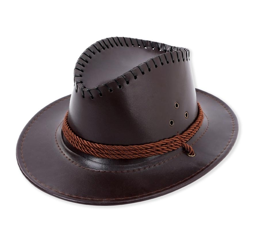 Chapéu de Cowboy com Corda em diversas cores de couro infantil
