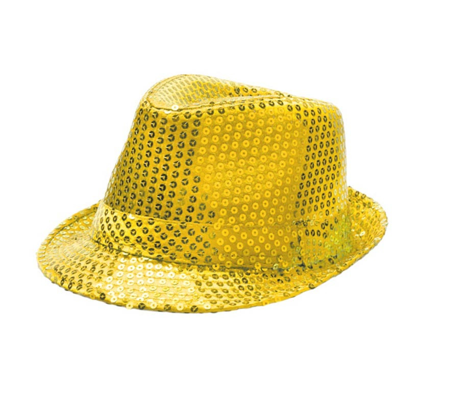 Children's Gold Sequin Gangster Hat