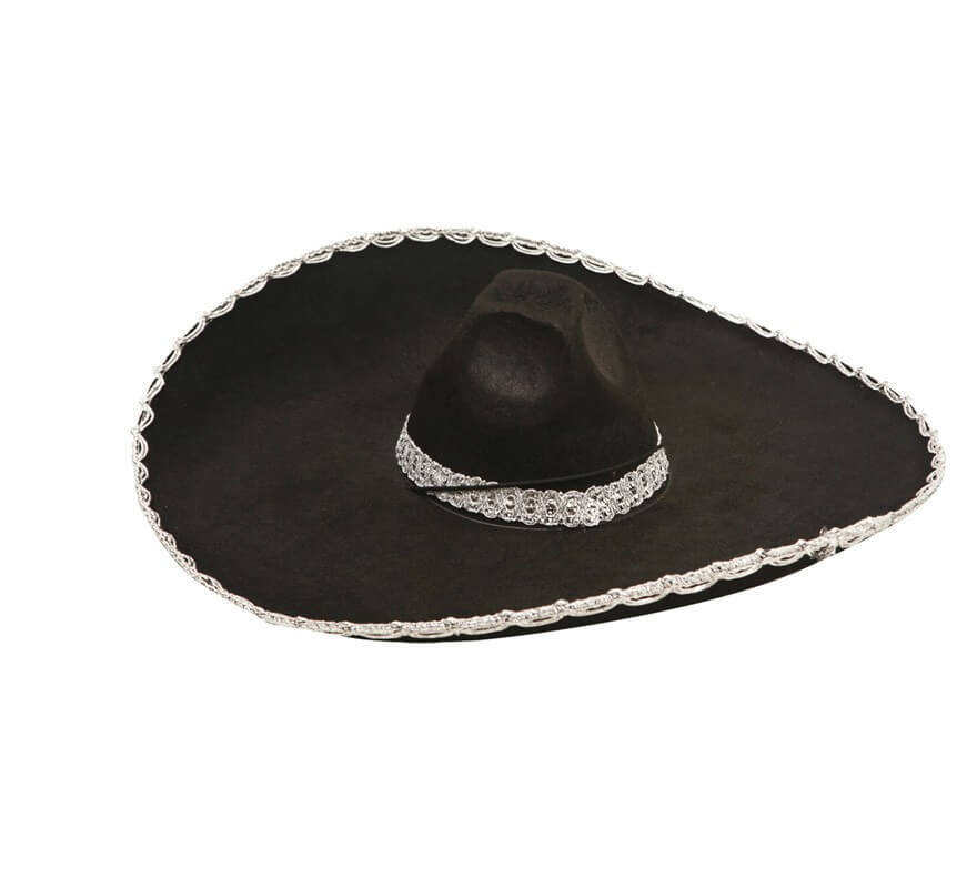 Sombrero Mexicano o Mariachi negro de fieltro adulto